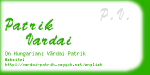 patrik vardai business card